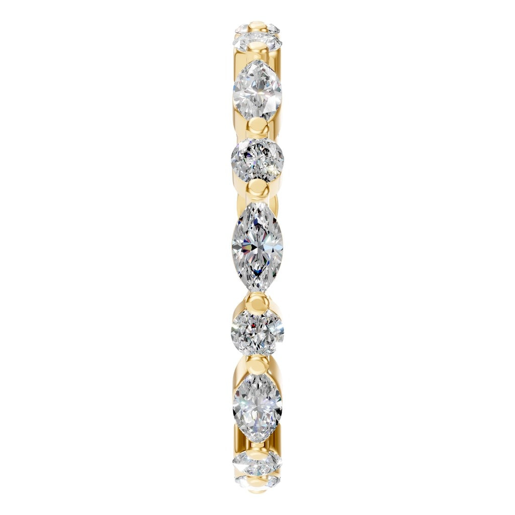 RI-1635 Yellow Gold Ring SET - Side View