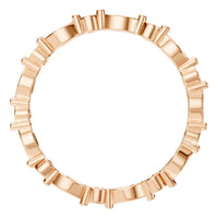 RI-1635 Rose Gold Ring UNSET - Top View