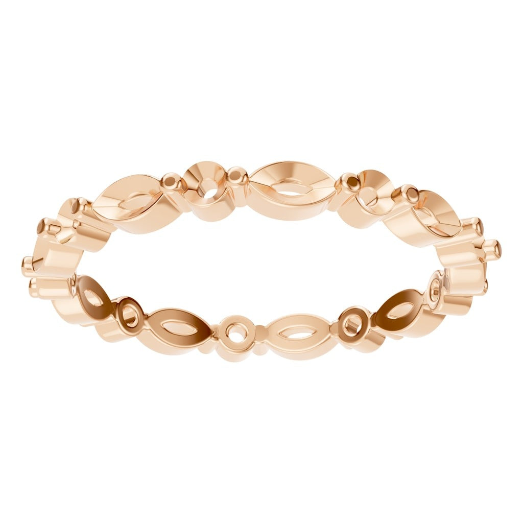 RI-1635 Rose Gold Ring UNSET - Front View