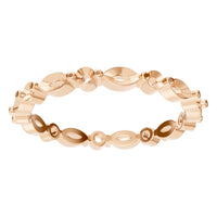 RI-1635 Rose Gold Ring UNSET - Front View