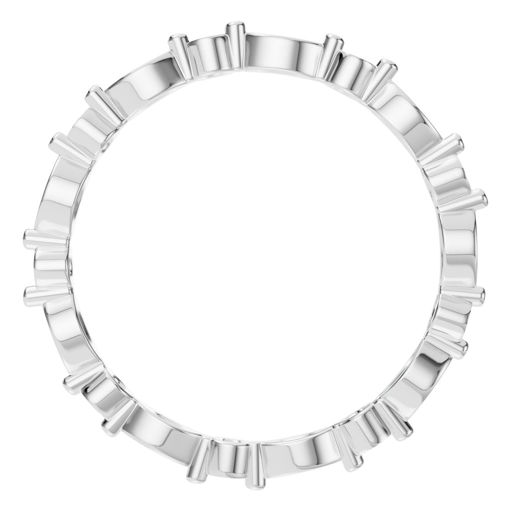 RI-1635 White Gold Ring UNSET - Top View