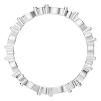 RI-1635 White Gold Ring UNSET - Top View