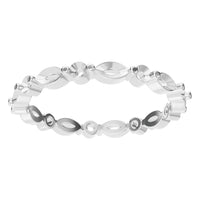 RI-1635 White Gold Ring UNSET - Front View