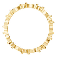 RI-1635 Yellow Gold Ring UNSET - Top View