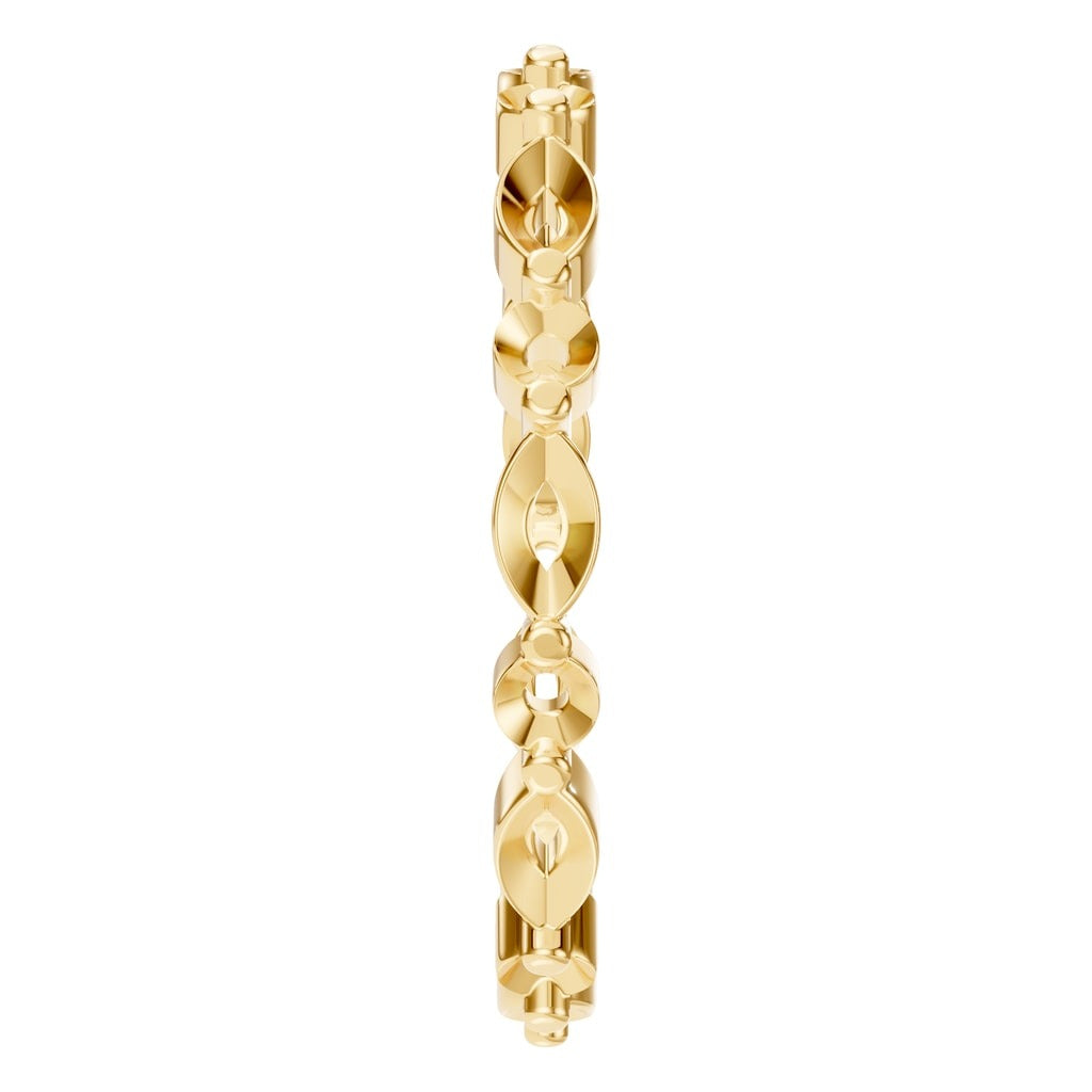 RI-1635 Yellow Gold Ring UNSET - Side View