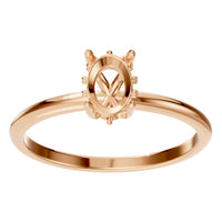 RI-1737 Rose Gold Ring UNSET - Front View