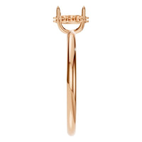 RI-1737 Rose Gold Ring UNSET - Side View