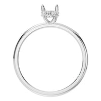 RI-1737 White Gold Ring UNSET - Top View