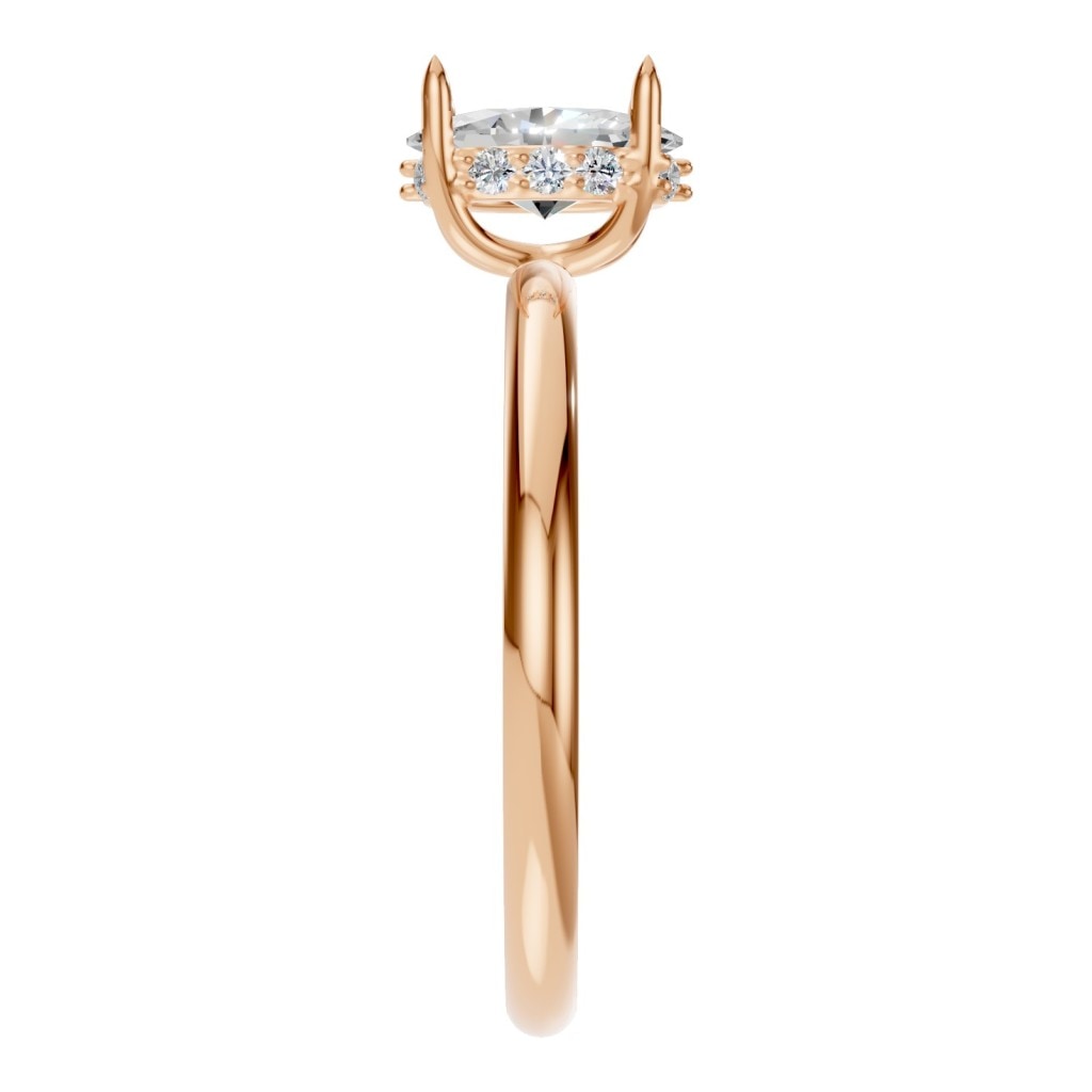 RI-1737 Rose Gold Ring SET - Side View