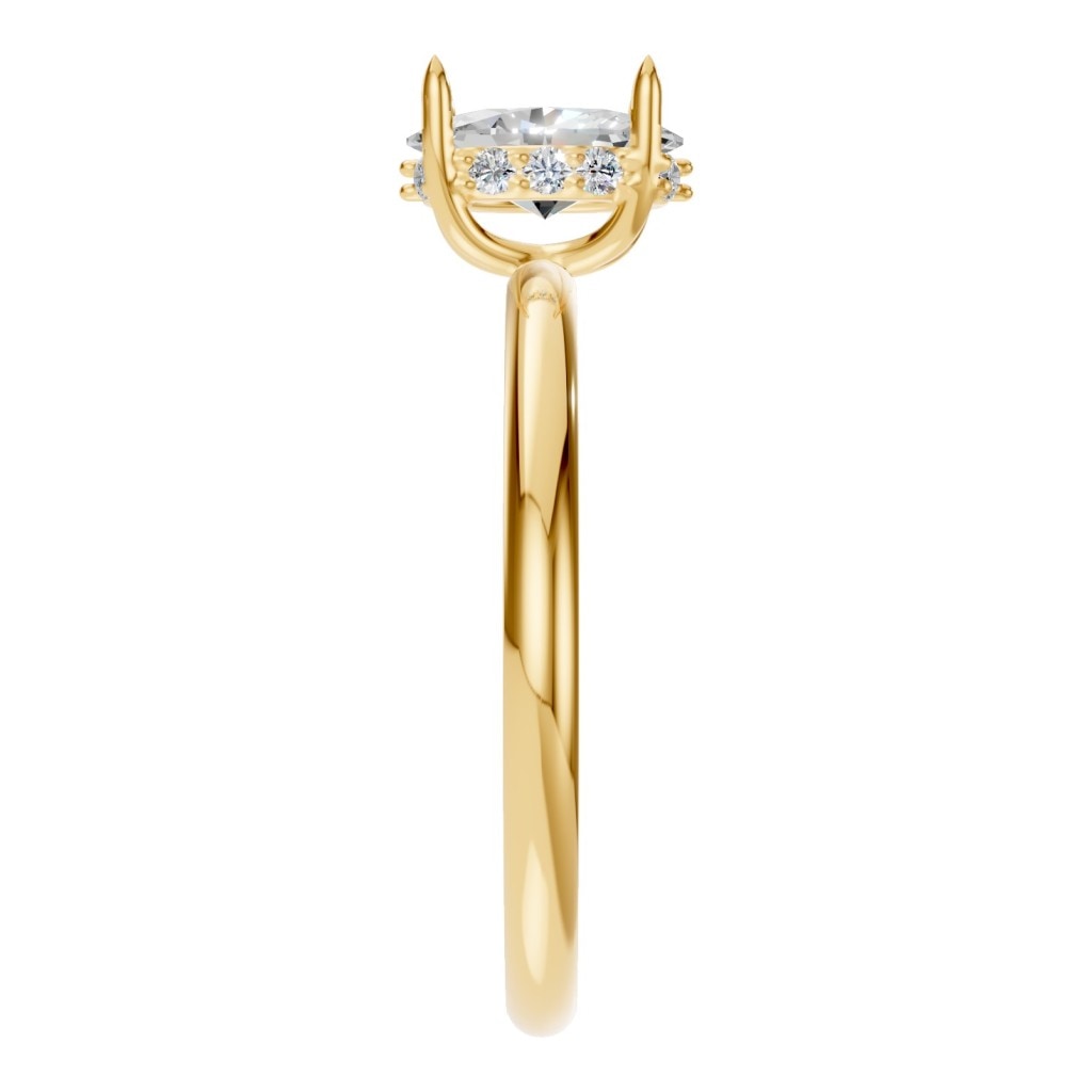 RI-1737 Yellow Gold Ring SET - Side View