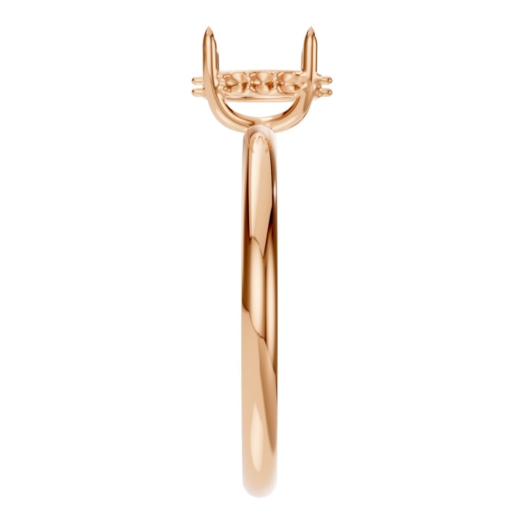 RI-1737 Rose Gold Ring UNSET - Side View