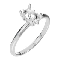 RI-1737 White Gold Ring UNSET - Main View