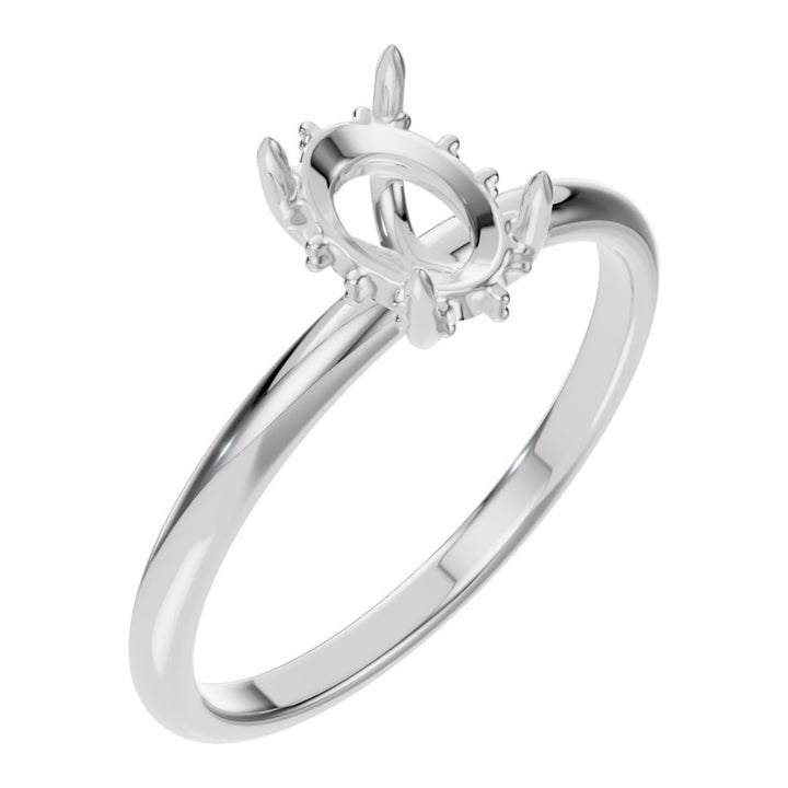 Hidden Halo Ring Mounting - Oval 7x5mm