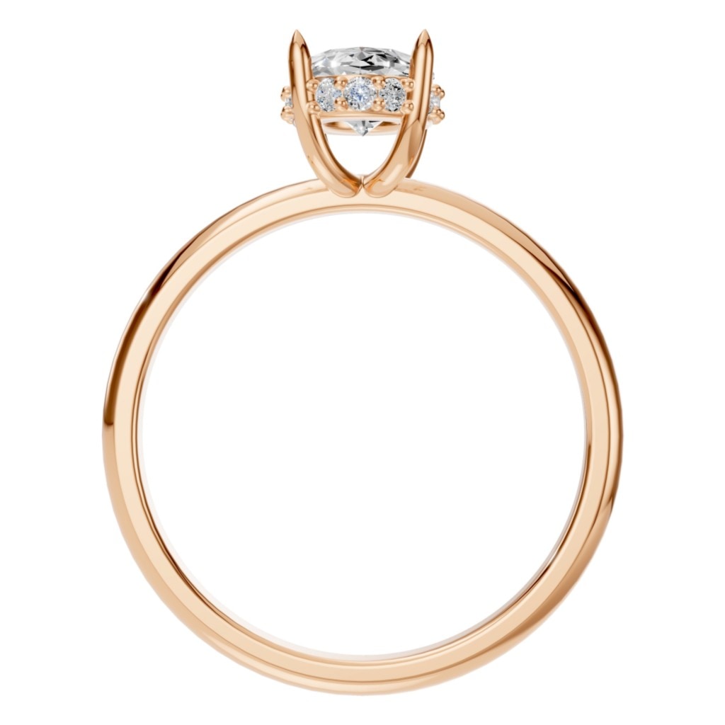 RI-1737 Rose Gold Ring SET - Top View