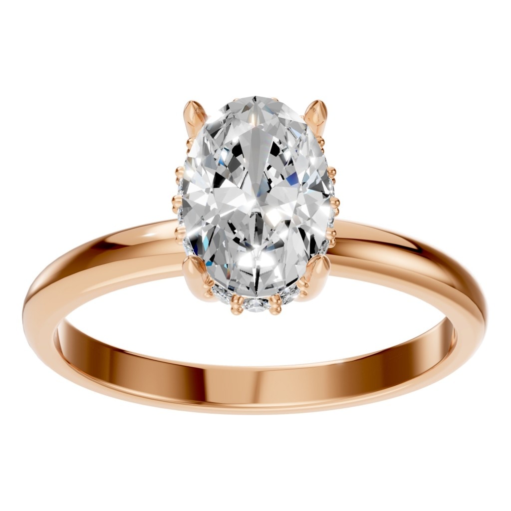 RI-1737 Rose Gold Ring SET - Front View