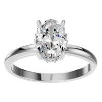 RI-1737 White Gold Ring SET - Front View