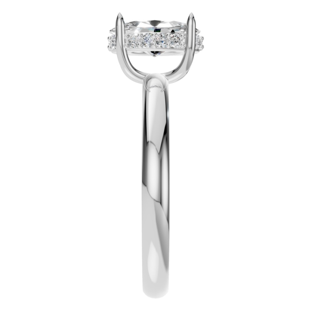 RI-1737 White Gold Ring SET - Side View