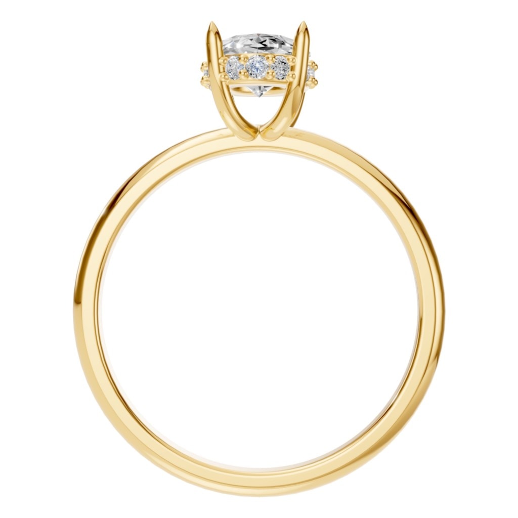RI-1737 Yellow Gold Ring SET - Top View