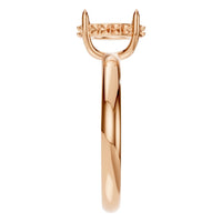 RI-1737 Rose Gold Ring UNSET - Side View
