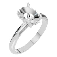 RI-1737 White Gold Ring UNSET - Main View