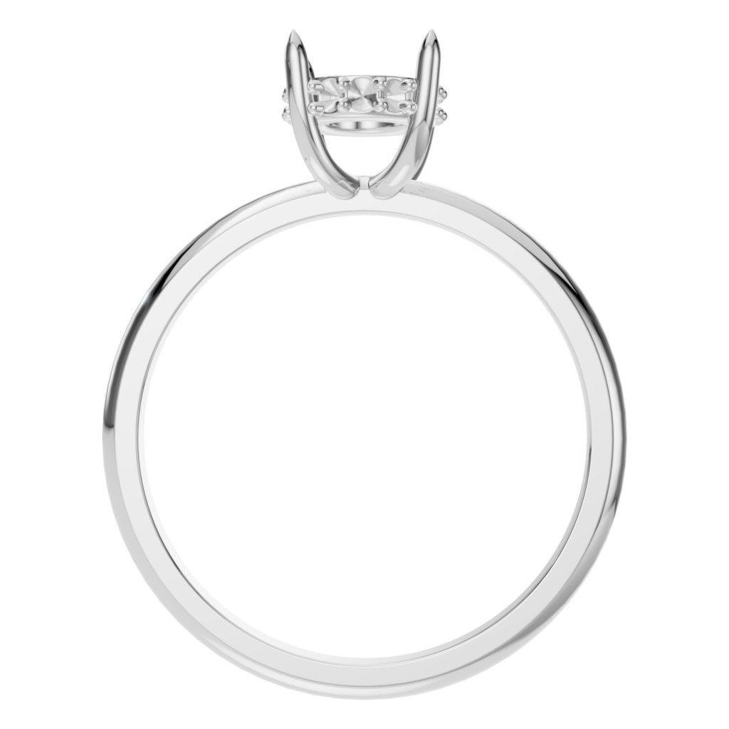 RI-1737 White Gold Ring UNSET - Top View