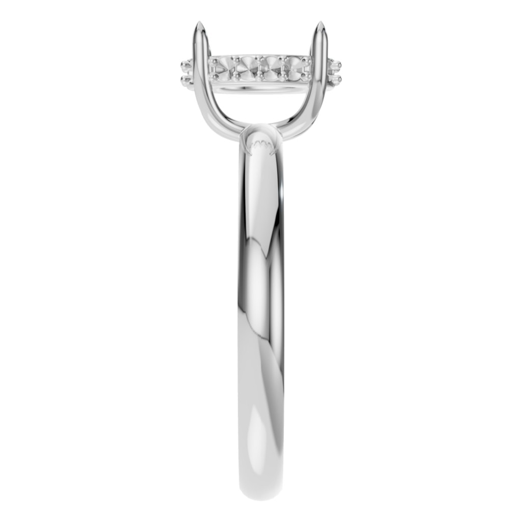 RI-1737 White Gold Ring UNSET - Side View