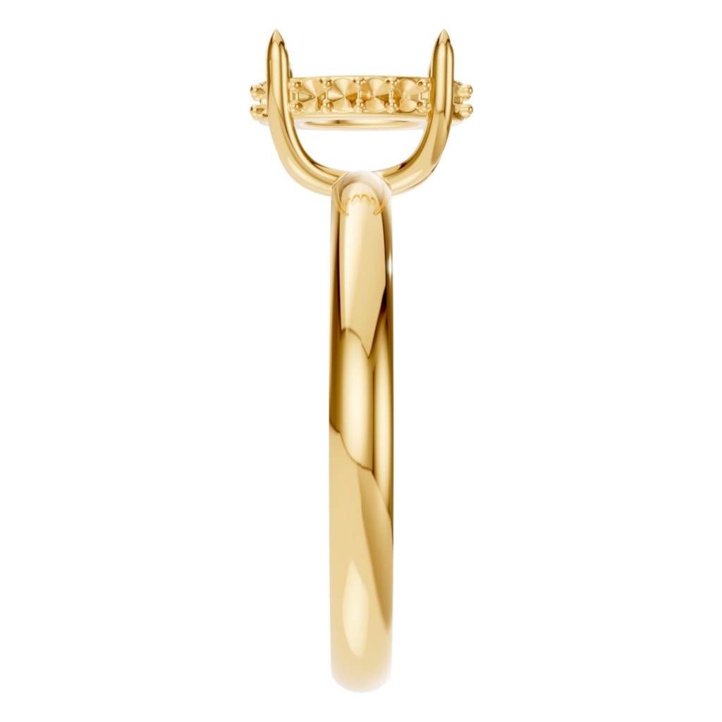 RI-1737 Yellow Gold Ring UNSET - Side View