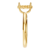 RI-1737 Yellow Gold Ring UNSET - Side View