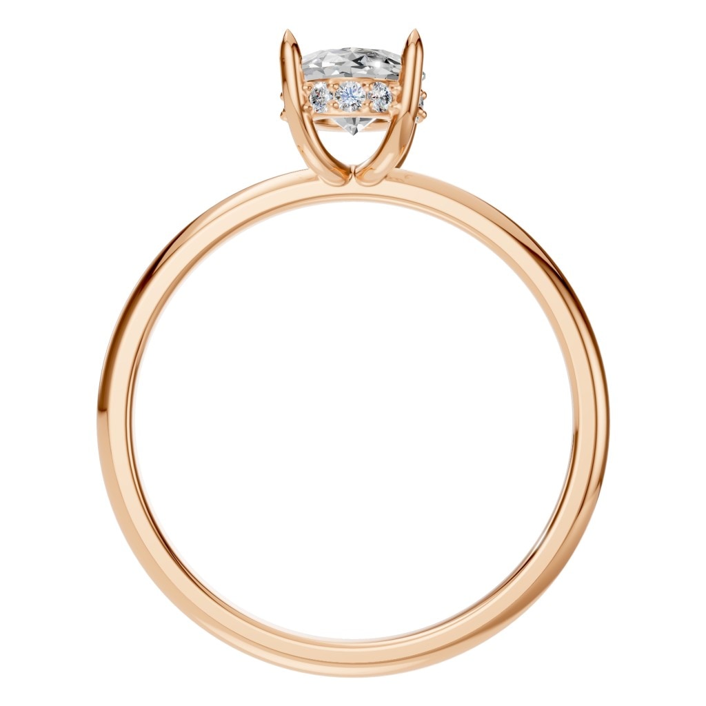 RI-1737 Rose Gold Ring SET - Top View