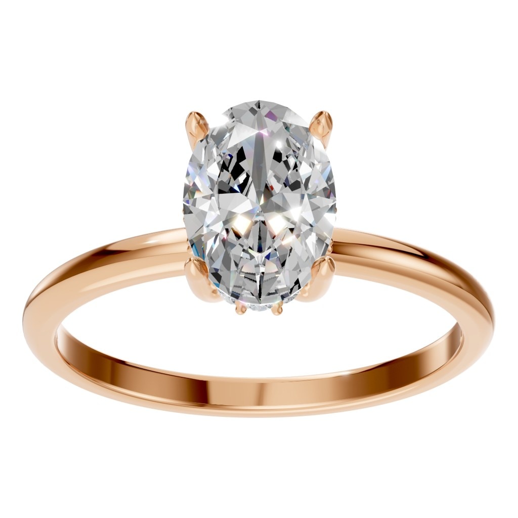 RI-1737 Rose Gold Ring SET - Front View