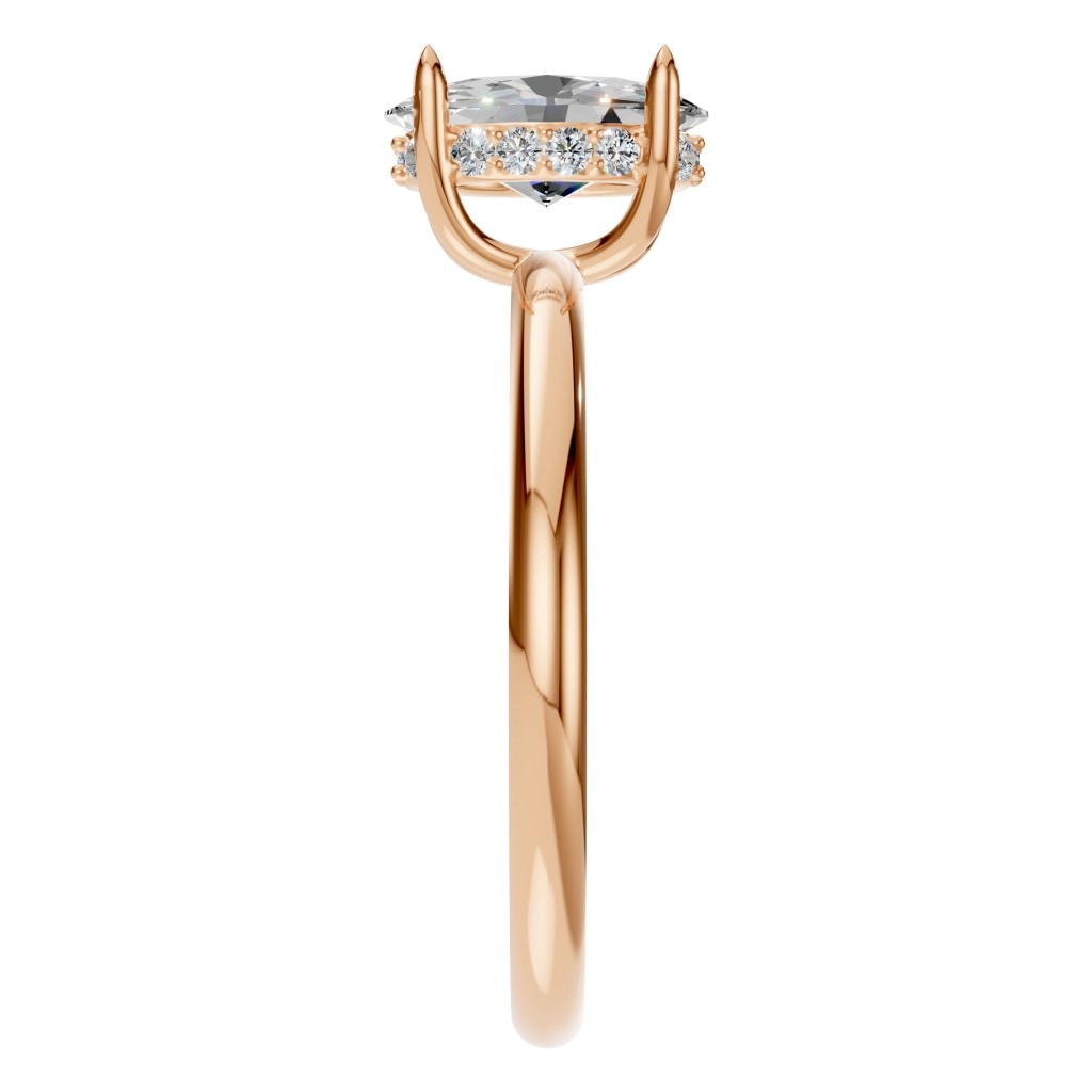 RI-1737 Rose Gold Ring SET - Side View
