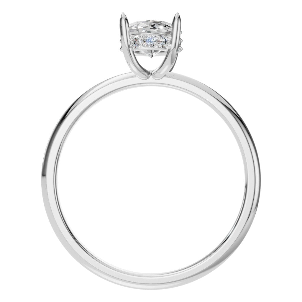 RI-1737 White Gold Ring SET - Top View