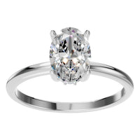 RI-1737 White Gold Ring SET - Front View