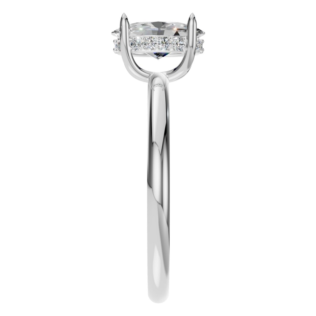 RI-1737 White Gold Ring SET - Side View