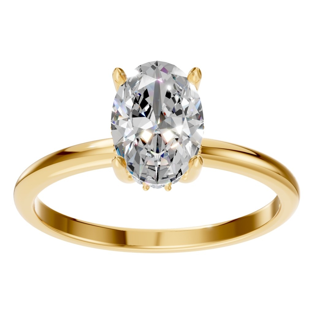 RI-1737 Yellow Gold Ring SET - Front View