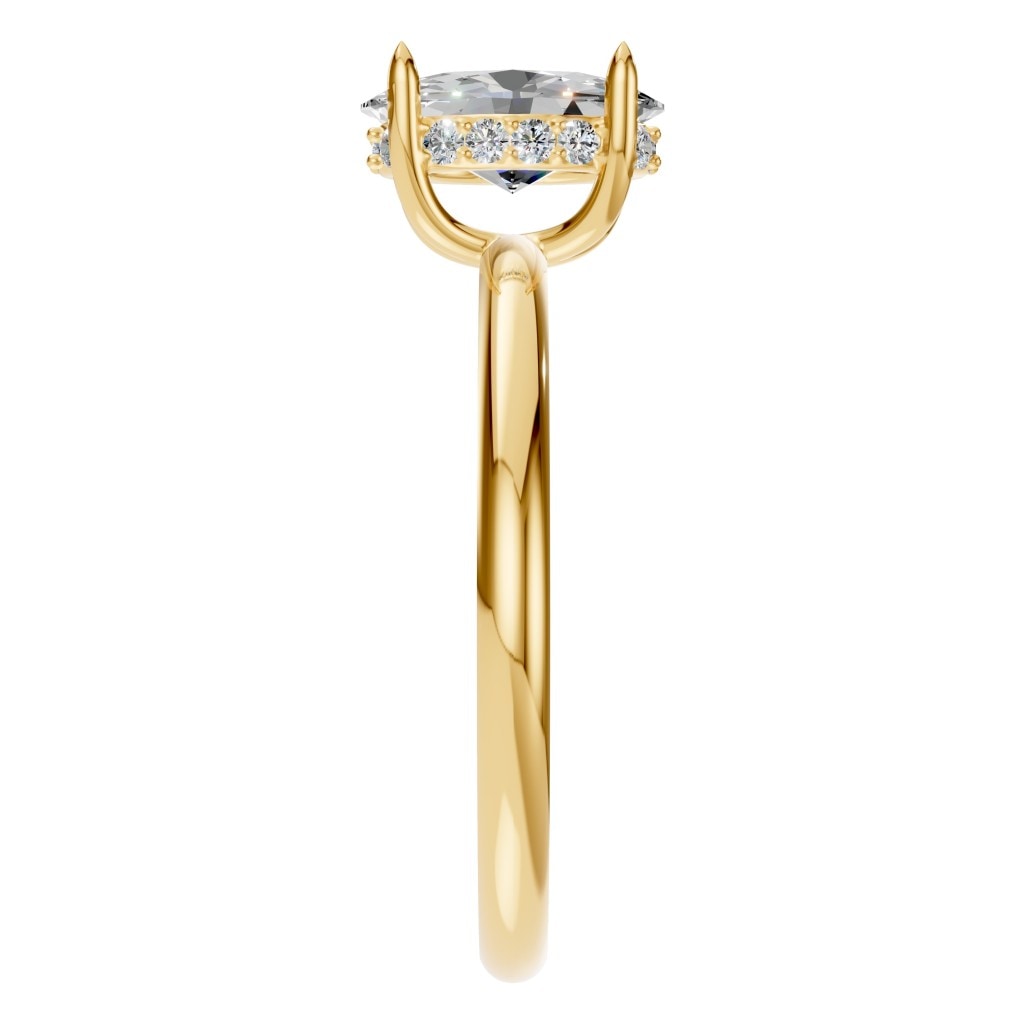 RI-1737 Yellow Gold Ring SET - Side View