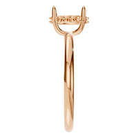 RI-1737 Rose Gold Ring UNSET - Side View