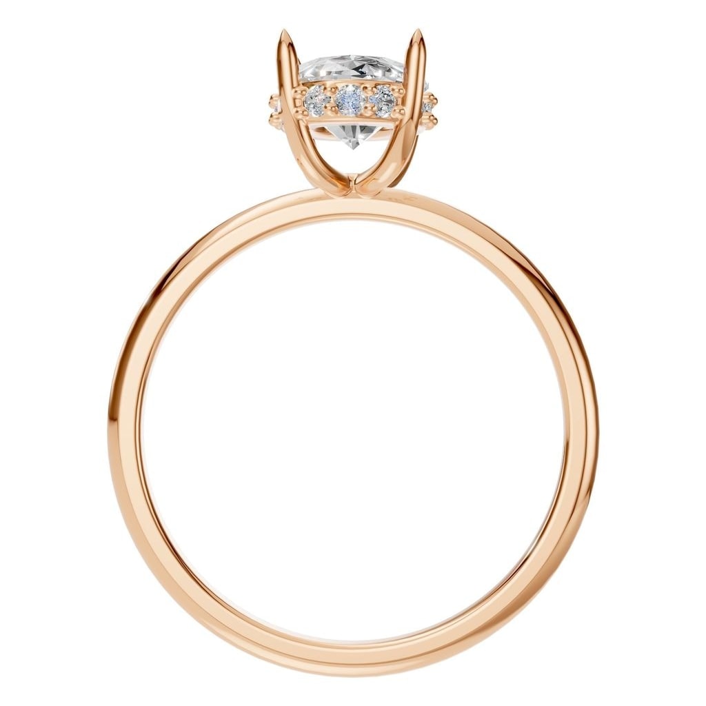 RI-1737 Rose Gold Ring SET - Top View