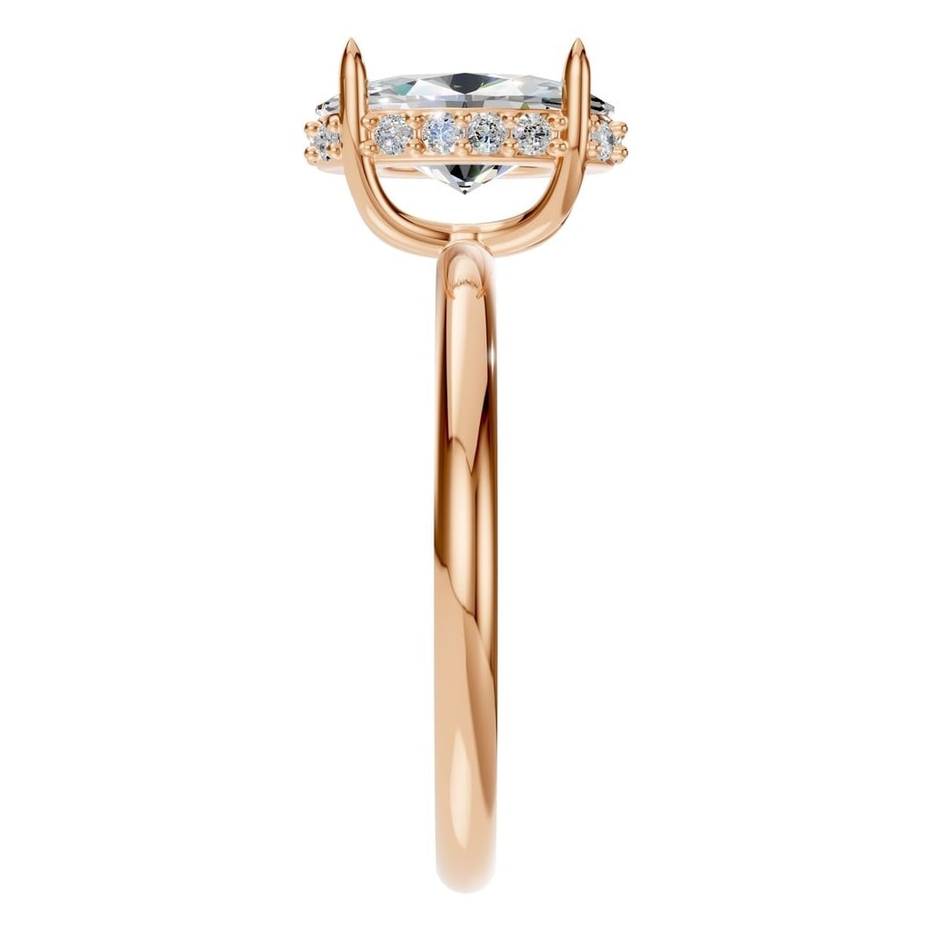 RI-1737 Rose Gold Ring SET - Side View