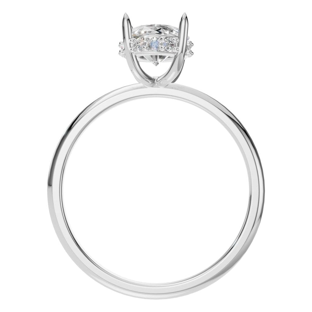 RI-1737 White Gold Ring SET - Top View