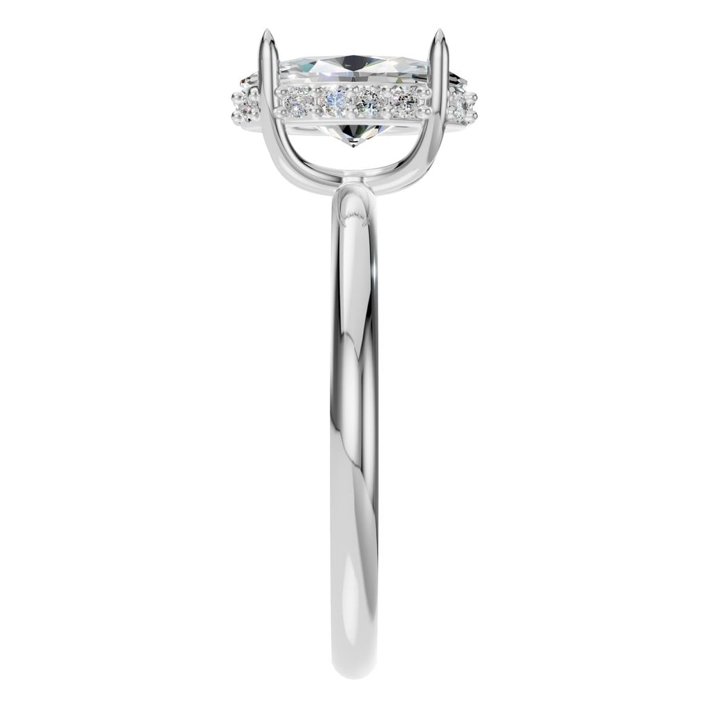 RI-1737 White Gold Ring SET - Side View