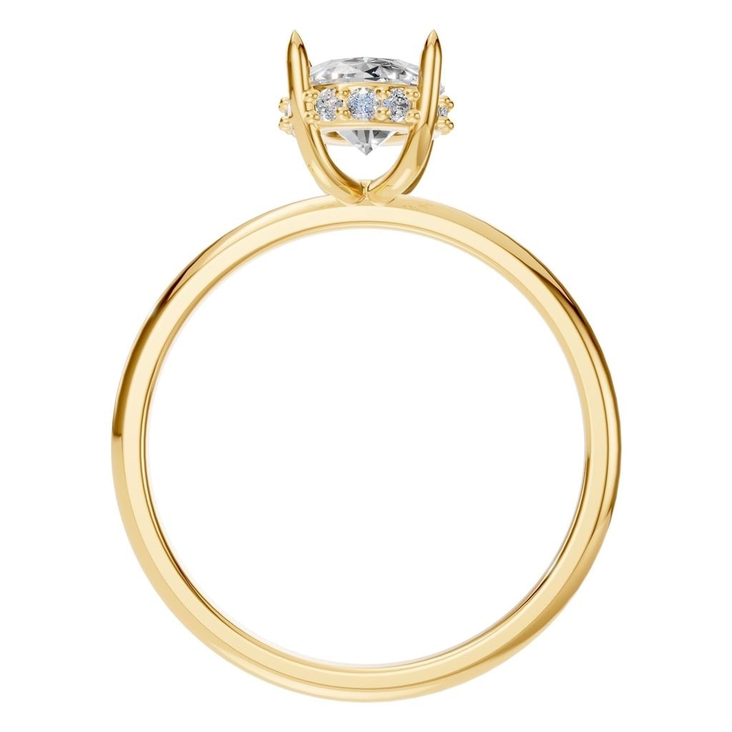RI-1737 Yellow Gold Ring SET - Top View