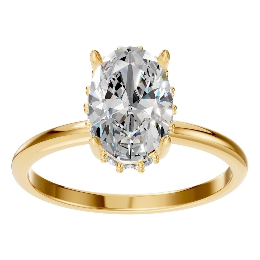 RI-1737 Yellow Gold Ring SET - Front View