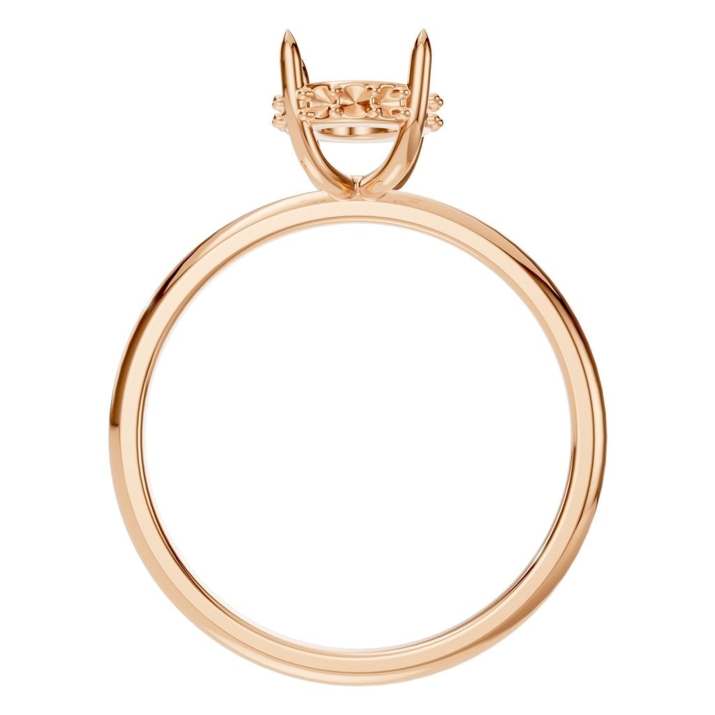 RI-1737 Rose Gold Ring UNSET - Top View