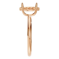 RI-1737 Rose Gold Ring UNSET - Side View