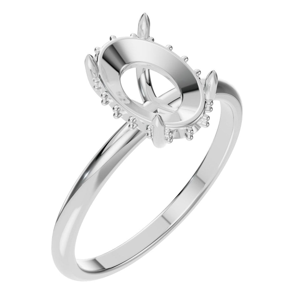 RI-1737 White Gold Ring UNSET - Main View