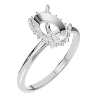 RI-1737 White Gold Ring UNSET - Main View