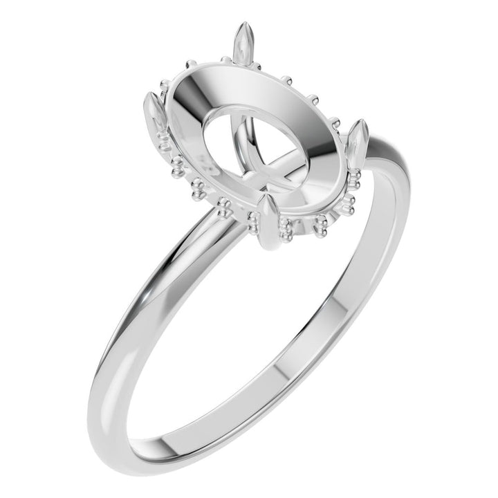 Hidden Halo Ring Mounting - Oval 9x6mm