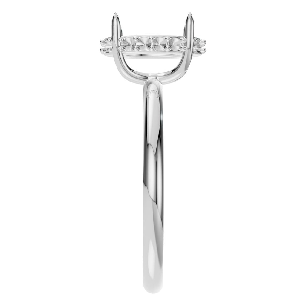 RI-1737 White Gold Ring UNSET - Side View