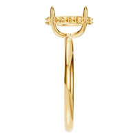 RI-1737 Yellow Gold Ring UNSET - Side View